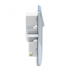 BG – 2USB2.1A 單位有掣13A不銹鋼插座/蘇底-光面鉻鋼色 (型號 : NPC21U2W)