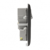 BG – 2USB2.1A 單位有掣13A不銹鋼插座/蘇底-暗亞黑色 (型號 : NMB21U2B)