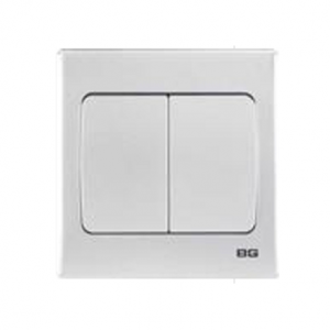 BG – 2位雙向10A開關 -銀色 (型號 : PCSL42W)