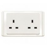 Schneider 施耐德 - 13A 兩位連保護門插座 ET3426 WW / ET3426 GS