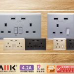 MIIK - 4.2A 雙USB充電面板 (色彩系列)