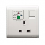 Schneider 施耐德 - 13A 單位連保護門及雙極開關掣防漏電插座 E8215DRC_WE