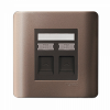 Schneider 施耐德 – 兩位RJ45 八線6類數據插座(面板備防塵活門) E8432RJS/6 WE / E8432RJS/6 SZ
