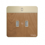 Schneider 施耐德 - 雙位2.1A USB充電插座 E8332USB WE /  E8332USB WG /  E8332USB WD