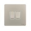 Schneider 施耐德 – 16AX 兩位雙控開關掣 GU1422WPN / GU1422WPW / GU1422WSS / GU1422BSS / GU1422BBN