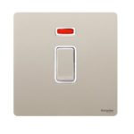 Schneider 施耐德 - 20A 單位雙極掣連指示燈 GU2411WPN / GU2411WPW / GU2411WSS / GU2411BSS / GU2411BBN