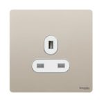Schneider 施耐德 - 13A 單位連保護門插座 GU3450WPN / GU3450WPW / GU3450WSS / GU3450BSS / GU3450BBN