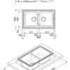 SMEG – 灰褐色(Concrete) 雙盆石盆(連去水及安裝配件) LZ862CT