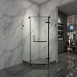 OMEGA - 不銹鋼無框掩門浴屏 (鑽石型) SA-03