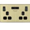 BG – 2xUSB 3.1A雙位插座 – 古董黃銅/啞黑 (型號 : PCDAB22U3B/PCDMB22U3B)