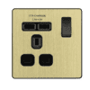 BG – 2xUSB 2.1A單位插座 – 古董黃銅/啞黑 (型號 : PCDAB21U2B/PCDMB21U2B)