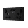 BG – 2xUSB 3.1A雙位插座 – 古董黃銅/啞黑 (型號 : PCDAB22U3B/PCDMB22U3B)
