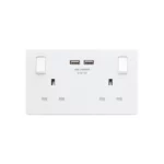 BG - 2USB3.1A 雙位有掣13A插座/蘇底-白色 (型號 : 922U3)