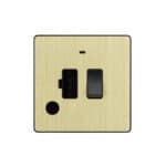 BG - 單位有開關LED保險絲連接單元(帶可拆卸電纜孔) - 古董黃銅/啞黑 (型號 : PCDAB52B / PCDMB52B)