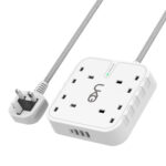 UKG Pro - 智能4位 USB 方形快充拖板 (型號: UPS-804KS-3A1C-WH)