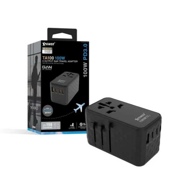 XPower – 100W GaN PD 3.0快充旅行充電轉插 TA100