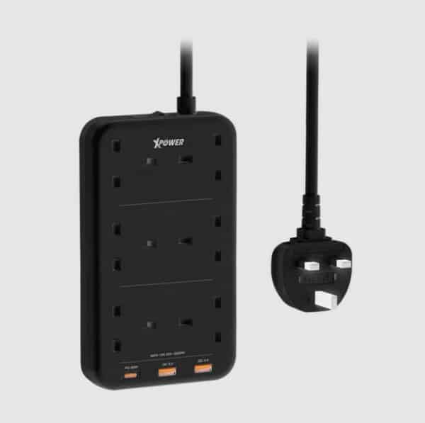 XPower – 2合1 PD 3.0充電6頭拖板 PS6A