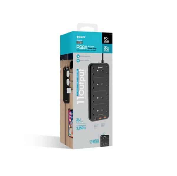 XPower – 11輸出 2 USB + 1 Type-C 8頭拖板 PS8A