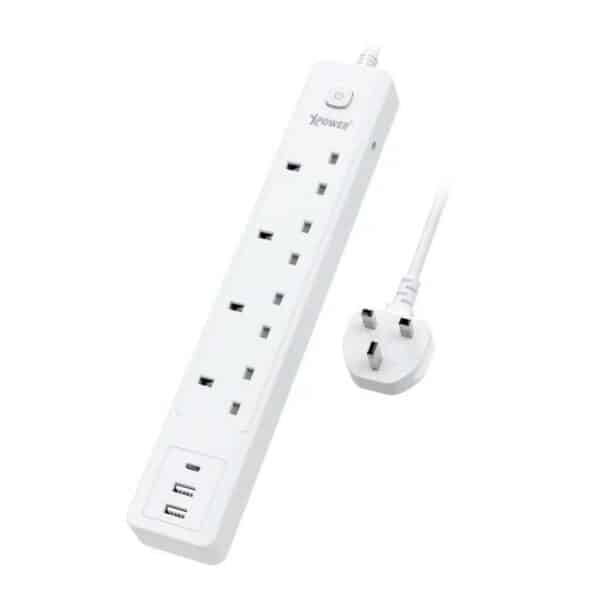 XPower – 7輸出 2 USB + 1 Type-C 4頭拖板 PS4D 白色