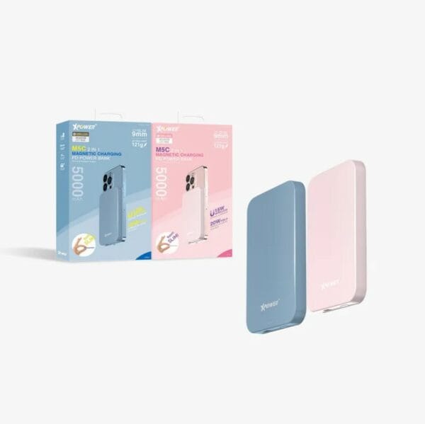 XPower – 超薄PD 3.0 5000mAh磁吸無線快速充電器 M5C