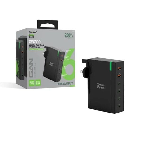 XPower – 200W PD GaN 6輸出智能充電器 GW200