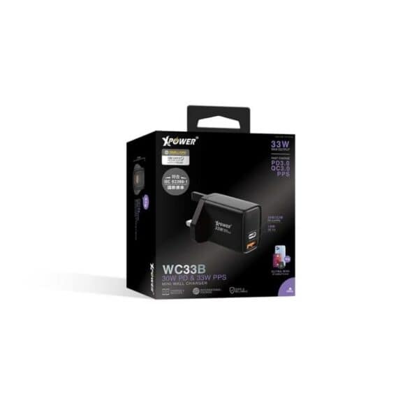 XPower – 33W PD 3.0/PPS/QC迷你充電器 WC33B