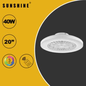 SUNSHINE 陽光照明 – LED 遙控鴻運風扇燈 CFDB2-40W | 有搖控, 可調風速, 可調色溫, 可調光暗