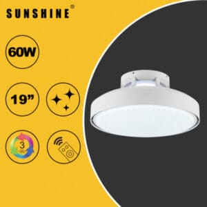 SUNSHINE 陽光照明 – LED 無葉風扇燈 CFES-60W | 閃星款, 可調色溫 | 風扇燈