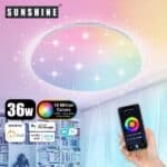 SUNSHINE 陽光照明 - LED WiFi智能吸頂燈 SCLC-36W | RGB彩光, CCT黃白光, Dimmble可調光暗