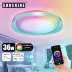 SUNSHINE 陽光照明 - LED WiFi智能吸頂燈 SCLJ-36W | RGB彩光, CCT黃白光, Dimmble可調光暗