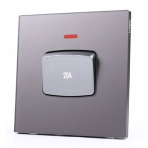 UTEN – 6M膚感 20A雙極開關帶LED指示燈