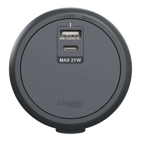 Schneider 施耐德 – Easy series 21W Type A+C USB 插座模組 A3J210UAC_GY