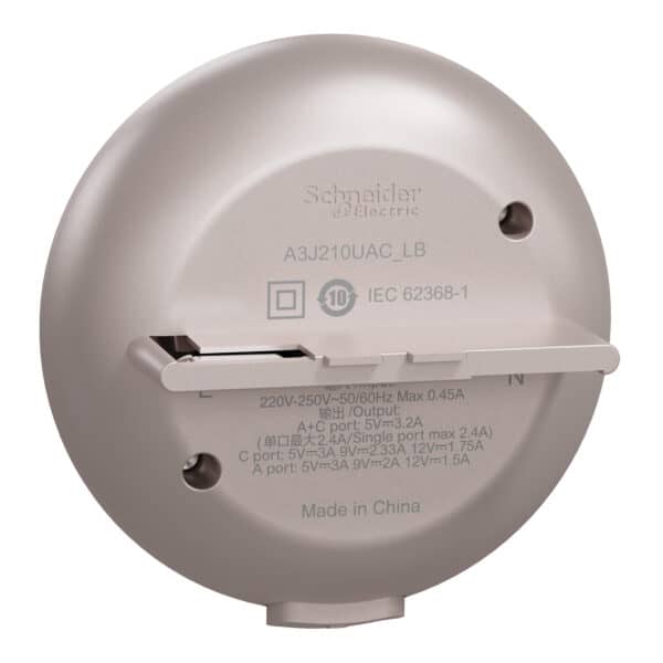 Schneider 施耐德 – Easy series 21W Type A+C USB 插座模組 A3J210UAC_LB