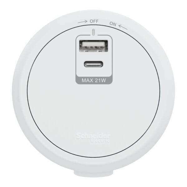 Schneider 施耐德 – Easy series 21W Type A+C USB 插座模組 A3J210UAC_WE