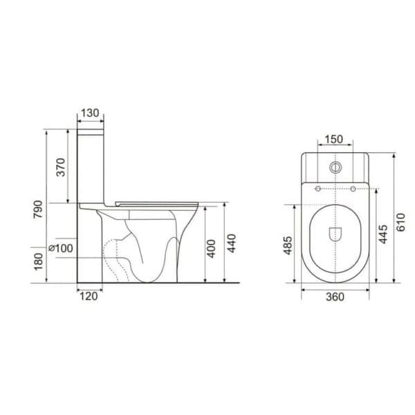 Richford – 24吋 360度漩渦沖水 自由咀座廁 R629