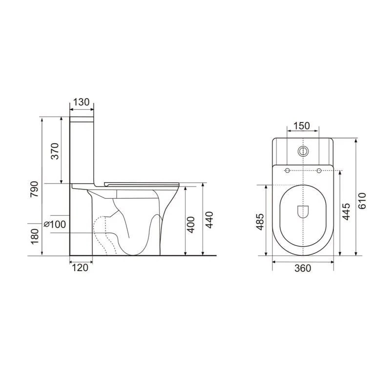 Richford – 24吋 360度漩渦沖水 自由咀座廁 R629