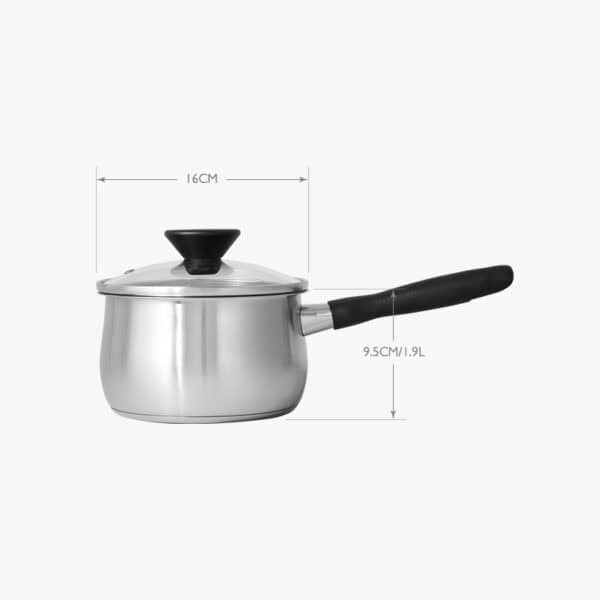 MEYER LUNA – 16CM/1.9L 不銹鋼有蓋單柄鍋 / 18CM/2.8L 不銹鋼有蓋單柄鍋