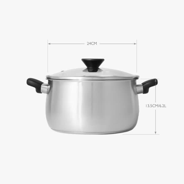 MEYER LUNA – 20CM/3.8L 不銹鋼有蓋湯鍋 / 24CM/6.2L 不銹鋼有蓋湯鍋