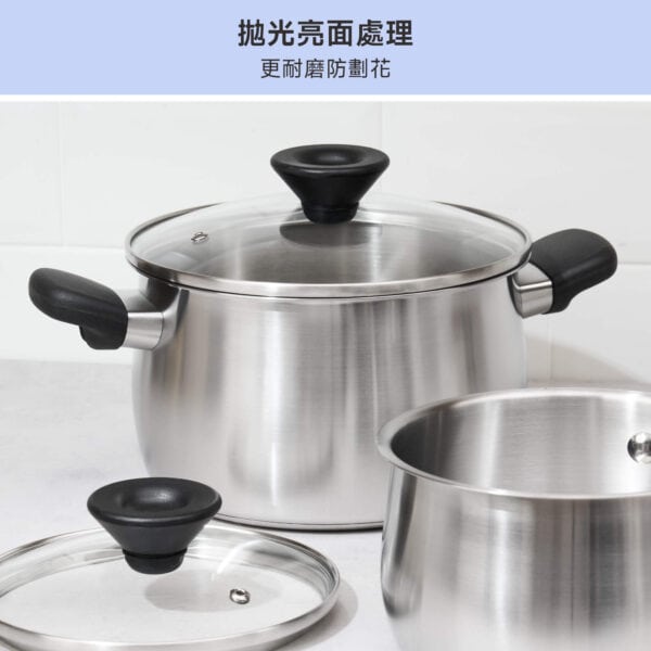 MEYER LUNA – 20CM/3.8L 不銹鋼有蓋湯鍋 / 24CM/6.2L 不銹鋼有蓋湯鍋