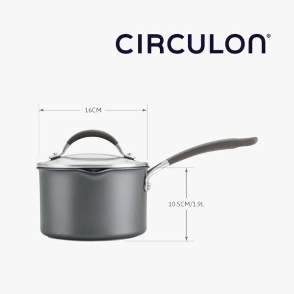 MEYER CIRCULON – 16CM 易潔有蓋單柄鍋 / 18CM 易潔有蓋單柄鍋