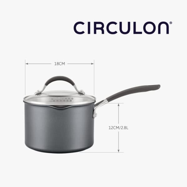 MEYER CIRCULON – 16CM 易潔有蓋單柄鍋 / 18CM 易潔有蓋單柄鍋