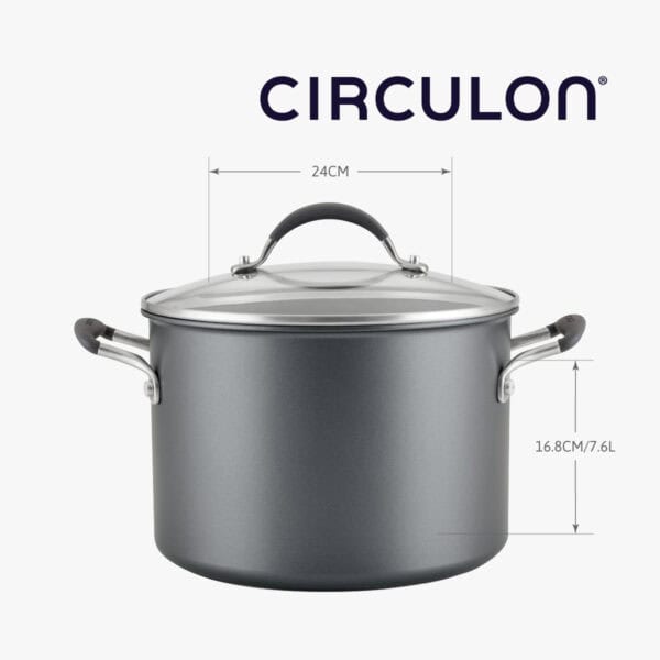 MEYER CIRCULON –  24CM/7.6L 易潔有蓋湯鍋