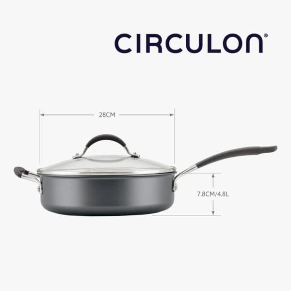 MEYER CIRCULON – 28CM/4.7L 易潔有蓋深煎鍋