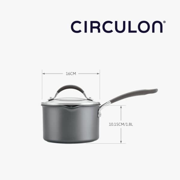 MEYER CIRCULON – 易潔鍋具8件裝(16CM/1.8L 易潔有蓋單柄鍋 + 21.5CM易潔煎鍋 + 25.4CM易潔煎鍋 + 24CM/2.8L易潔有蓋深煎鍋 + 24CM/5.6L易潔有蓋湯鍋)
