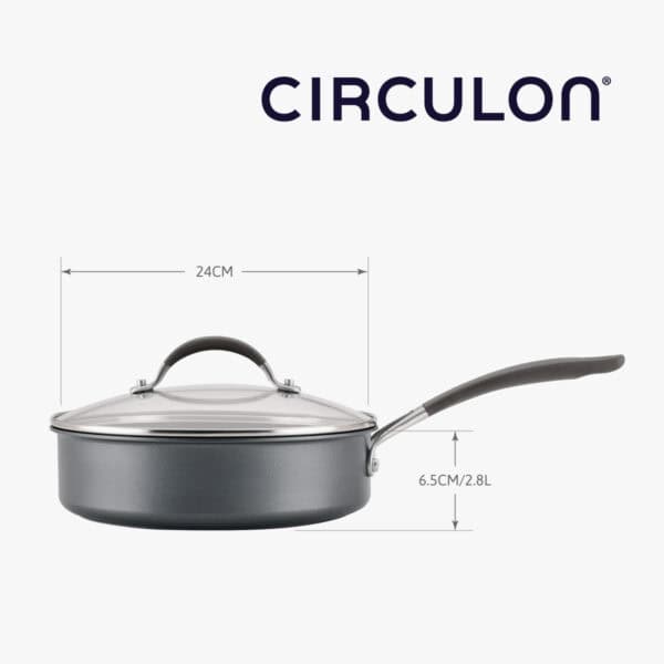 MEYER CIRCULON – 易潔鍋具8件裝(16CM/1.8L 易潔有蓋單柄鍋 + 21.5CM易潔煎鍋 + 25.4CM易潔煎鍋 + 24CM/2.8L易潔有蓋深煎鍋 + 24CM/5.6L易潔有蓋湯鍋)