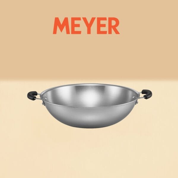 MEYER – 34cm / 7.3L 不銹鋼複合金有蓋中式鑊