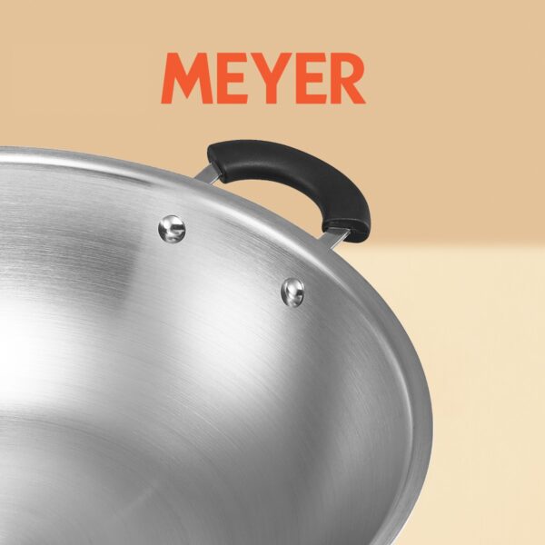 MEYER – 34cm / 7.3L 不銹鋼複合金有蓋中式鑊