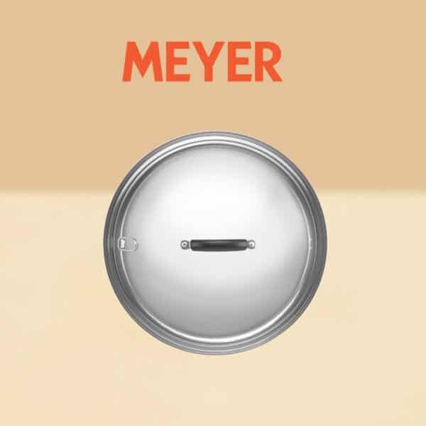 MEYER – 34cm / 7.3L 不銹鋼複合金有蓋中式鑊